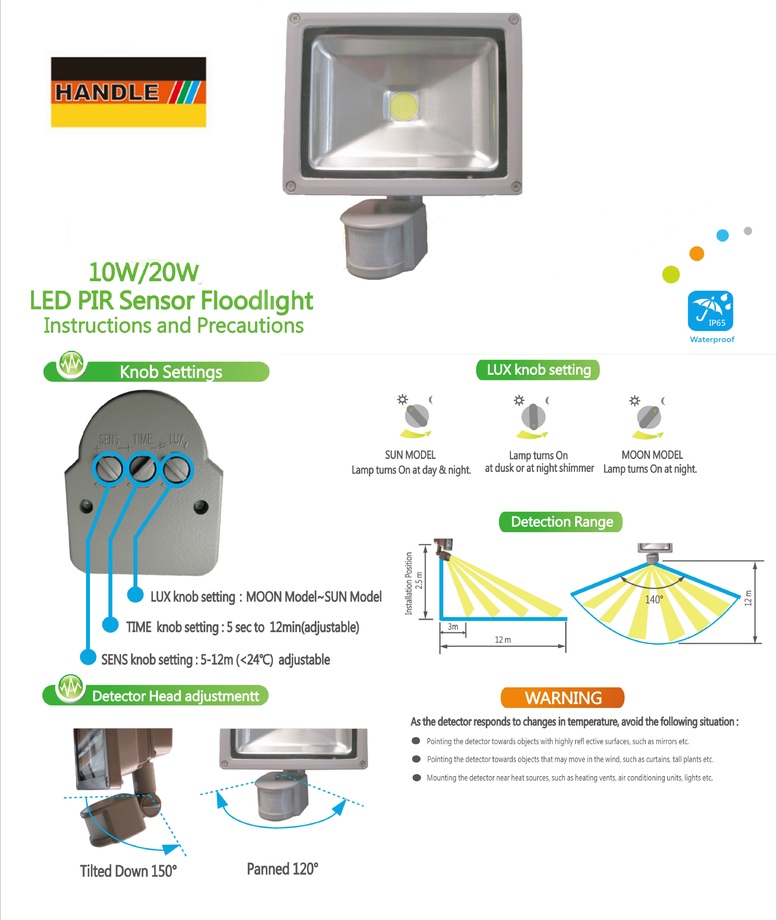 LED PIR Sensor Floodlight-2